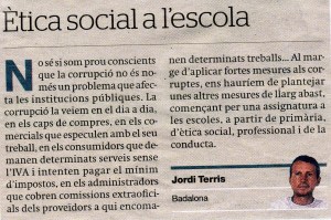 Ètica social a l'escola