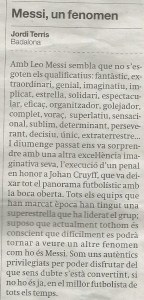 MESSI, UN FENOMENO IRREPETIBLE