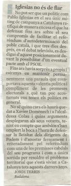 IGLESIAS NO ÉS DE FIAR