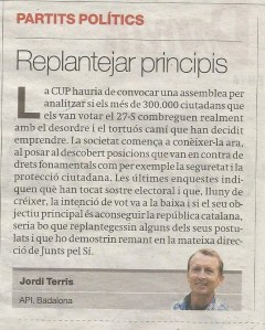 LA CRUA REALITAT DE LA CUP (EL PERIODICO)
